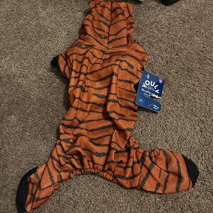 NWT YOULY Dog The Party Animal Tiger-Print‎ Hooded Dog Pajamas-XS